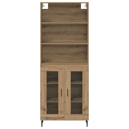 Vysoký Bufet 2 Ks Artisanový Dub 69,5 X 32,5 X 180 Cm