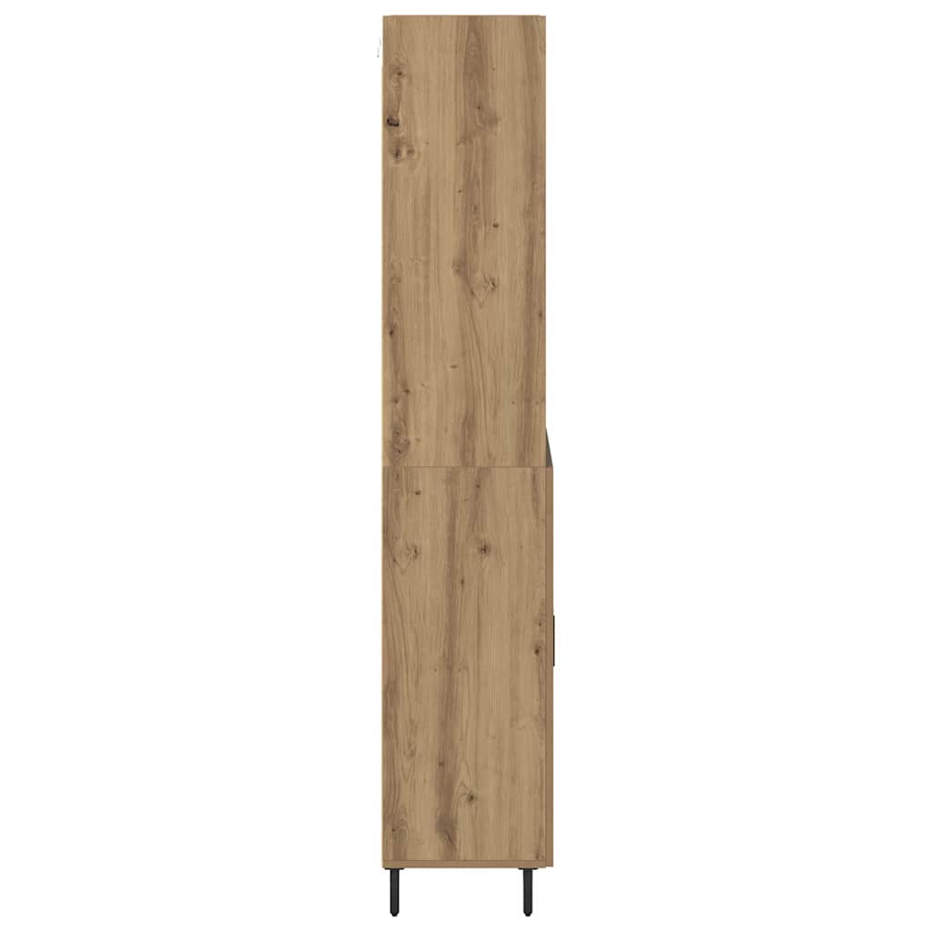 Vysoký Bufet 2 Ks Artisanový Dub 69,5 X 32,5 X 180 Cm