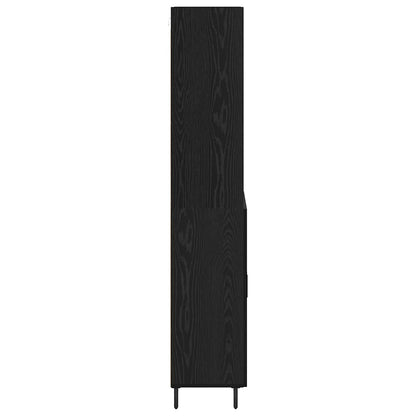 Vysoký Bufet 2 Ks Černý Dub 69,5 X 32,5 X 180 Cm