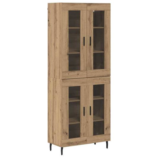 Vysoký Bufet 2 Ks Artisanový Dub 69,5 X 34 X 180 Cm