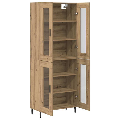Vysoký Bufet 2 Ks Artisanový Dub 69,5 X 34 X 180 Cm