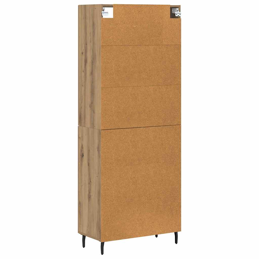 Vysoký Bufet 2 Ks Artisanový Dub 69,5 X 34 X 180 Cm