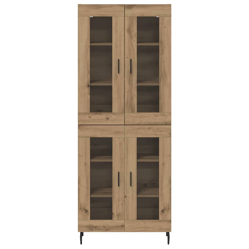 Vysoký Bufet 2 Ks Artisanový Dub 69,5 X 34 X 180 Cm