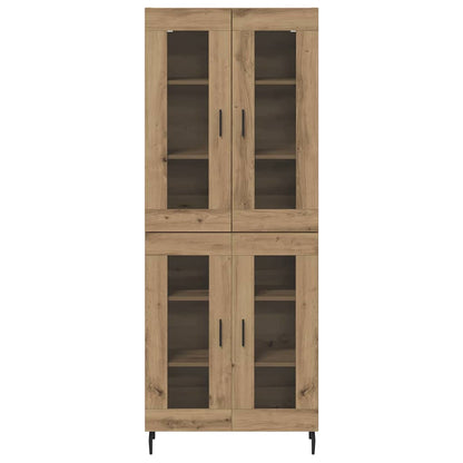 Vysoký Bufet 2 Ks Artisanový Dub 69,5 X 34 X 180 Cm