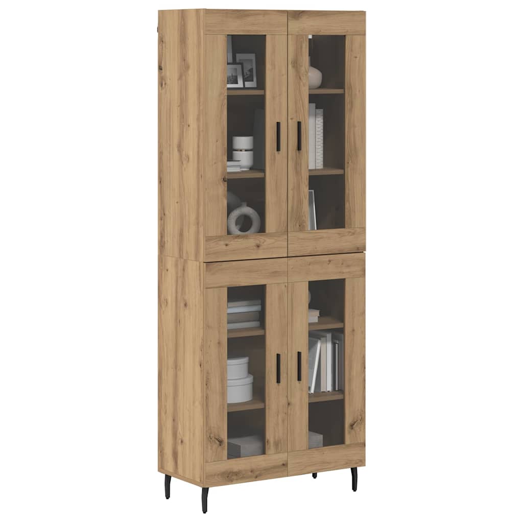 Vysoký Bufet 2 Ks Artisanový Dub 69,5 X 34 X 180 Cm