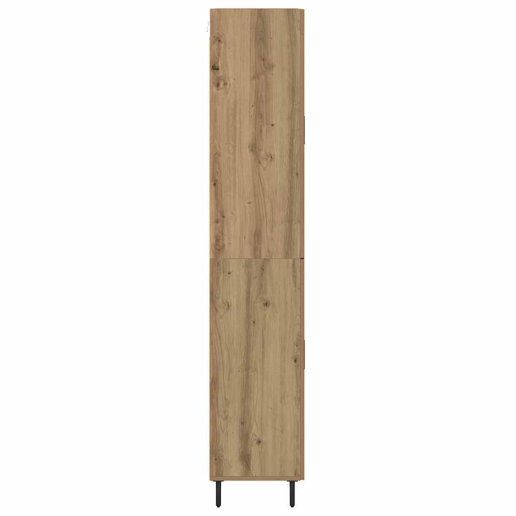Vysoký Bufet 2 Ks Artisanový Dub 69,5 X 34 X 180 Cm