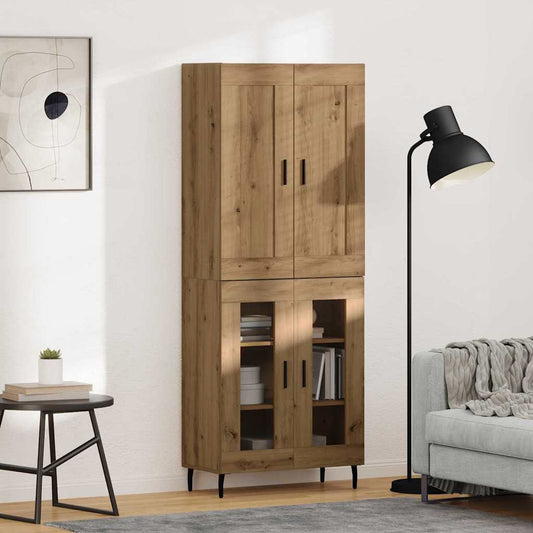 Vysoký Bufet 2 Ks Artisanový Dub 69,5 X 34 X 180 Cm