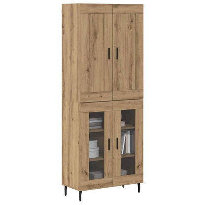 Vysoký Bufet 2 Ks Artisanový Dub 69,5 X 34 X 180 Cm