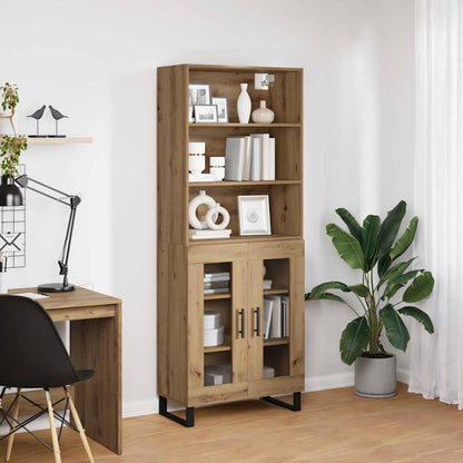 Vysoký Bufet 2 Ks Artisanový Dub 69,5 X 34 X 180 Cm