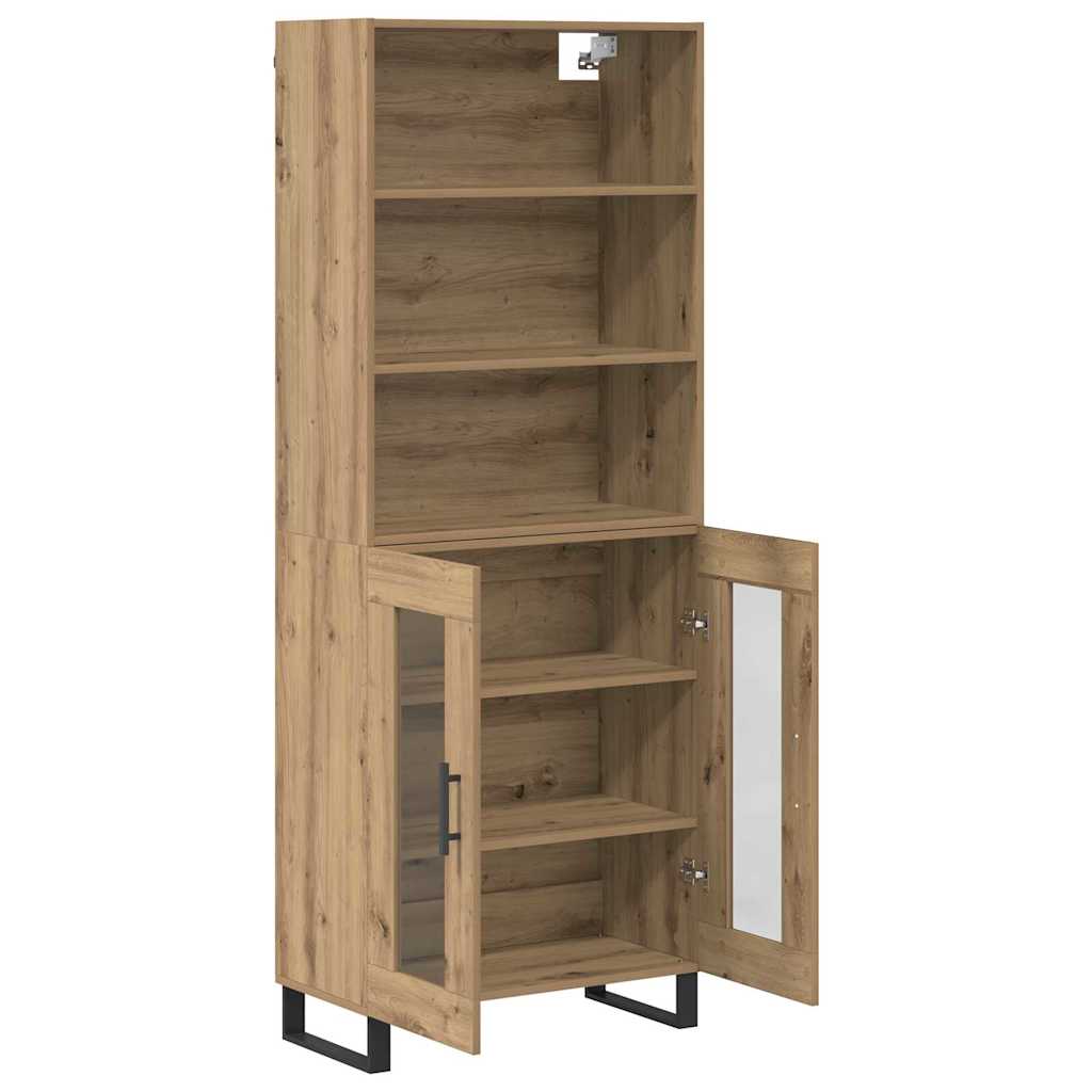 Vysoký Bufet 2 Ks Artisanový Dub 69,5 X 34 X 180 Cm
