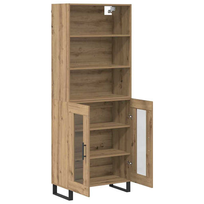 Vysoký Bufet 2 Ks Artisanový Dub 69,5 X 34 X 180 Cm