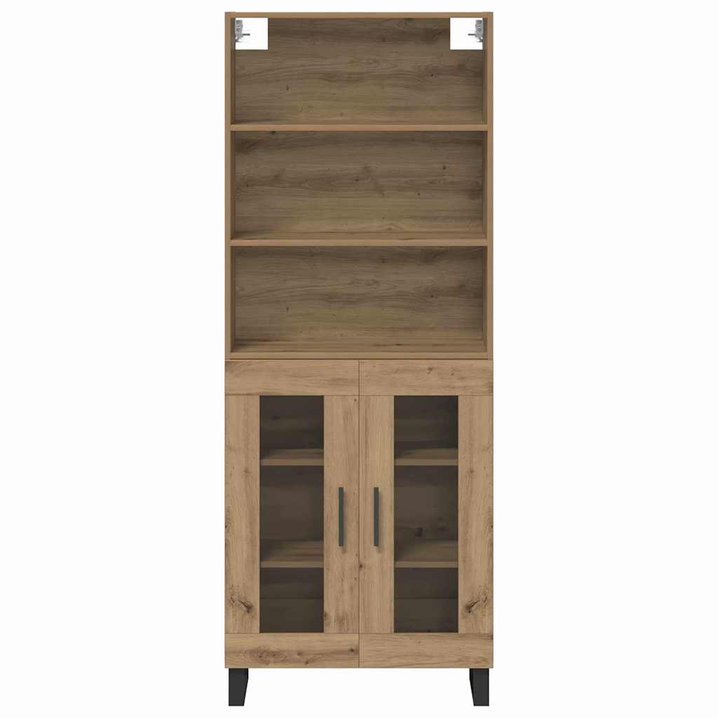 Vysoký Bufet 2 Ks Artisanový Dub 69,5 X 34 X 180 Cm