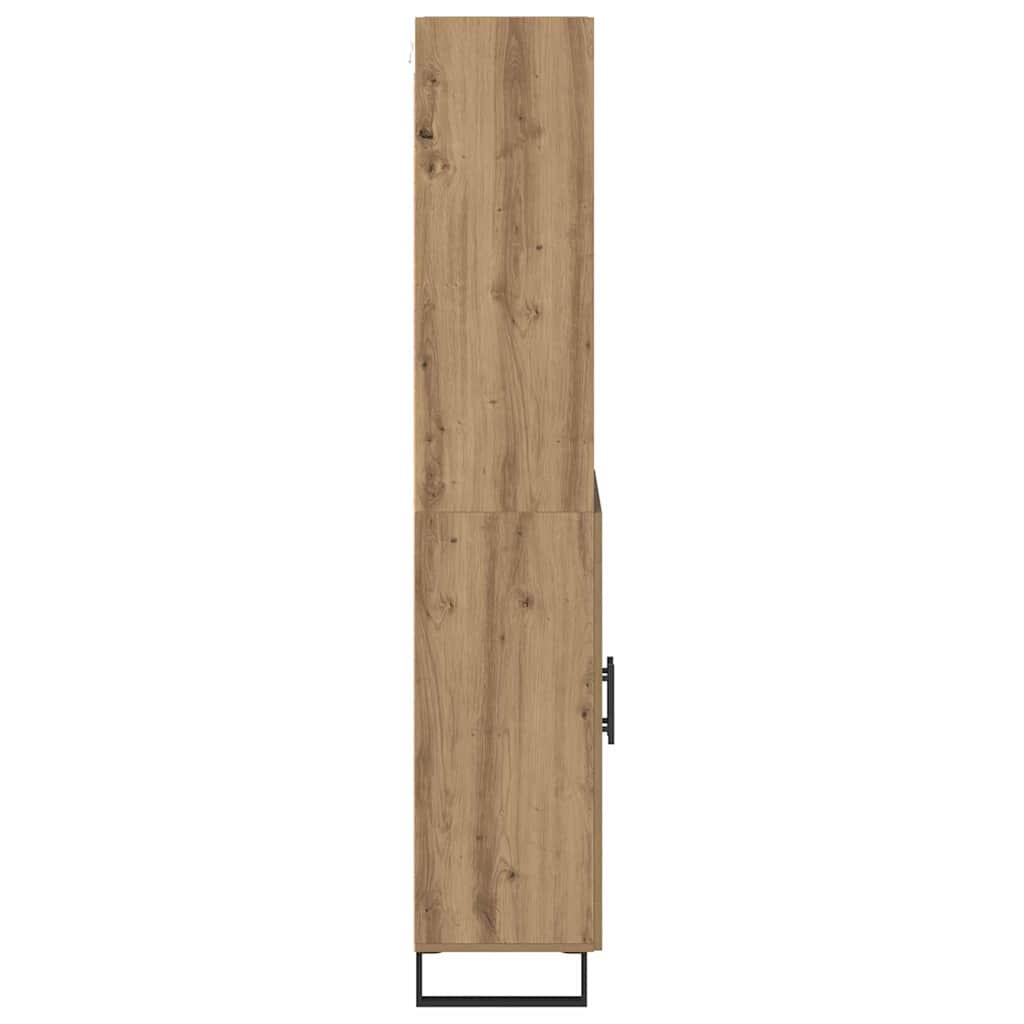 Vysoký Bufet 2 Ks Artisanový Dub 69,5 X 34 X 180 Cm