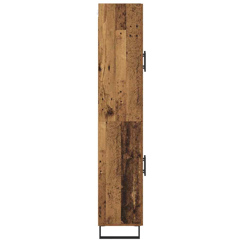 Vysoký Bufet 2 Ks Staré Dřevo 69,5 X 34 X 180 Cm