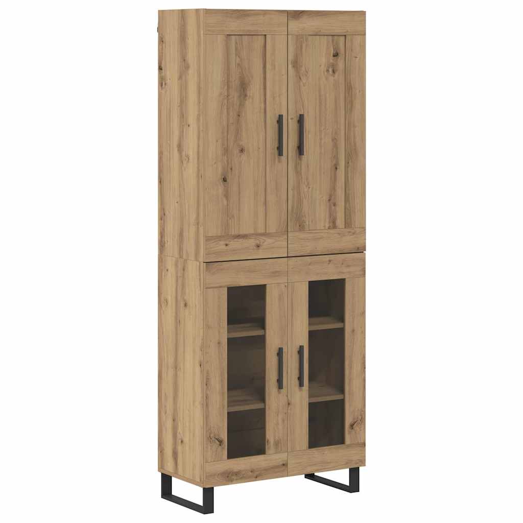 Vysoký Bufet 2 Ks Artisanový Dub 69,5 X 34 X 180 Cm