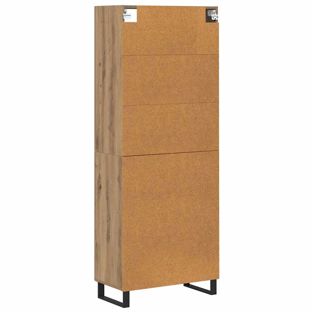 Vysoký Bufet 2 Ks Artisanový Dub 69,5 X 34 X 180 Cm