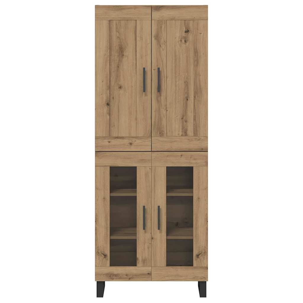 Vysoký Bufet 2 Ks Artisanový Dub 69,5 X 34 X 180 Cm