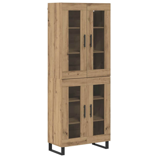 Vysoký Bufet 2 Ks Artisanový Dub 69,5 X 34 X 180 Cm