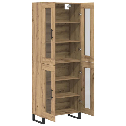 Vysoký Bufet 2 Ks Artisanový Dub 69,5 X 34 X 180 Cm