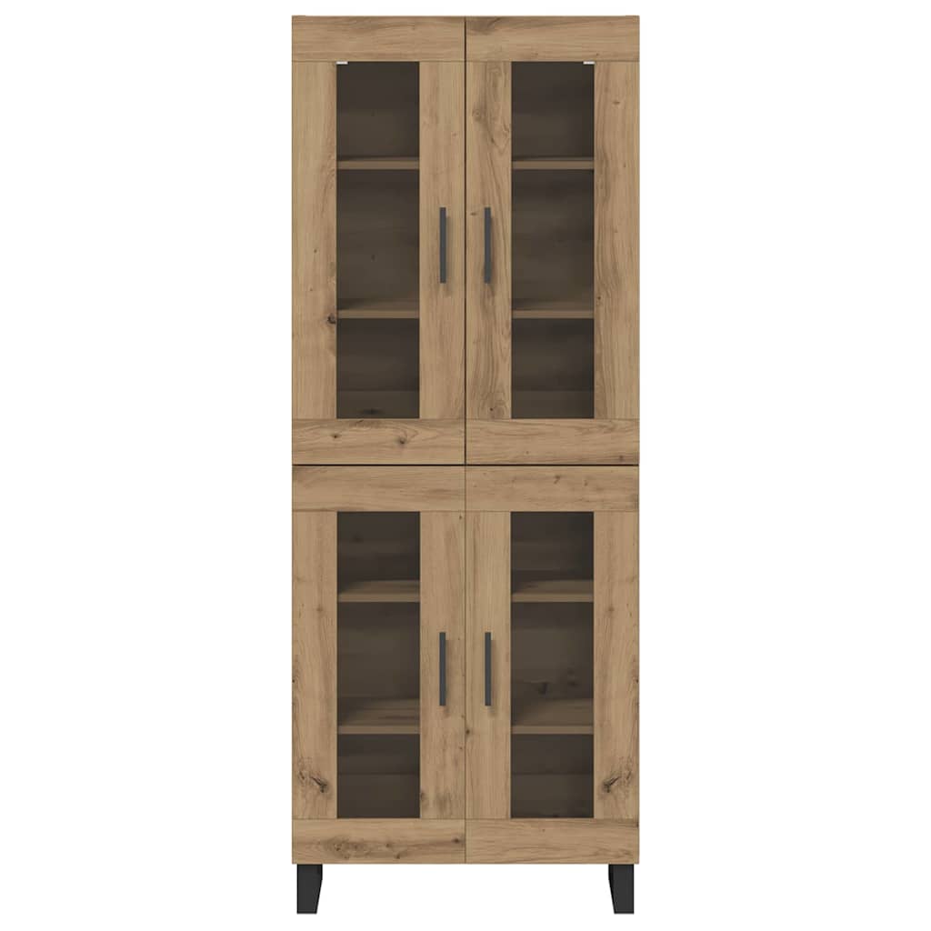 Vysoký Bufet 2 Ks Artisanový Dub 69,5 X 34 X 180 Cm