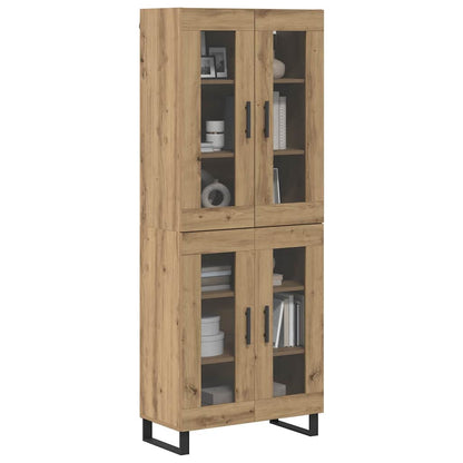 Vysoký Bufet 2 Ks Artisanový Dub 69,5 X 34 X 180 Cm