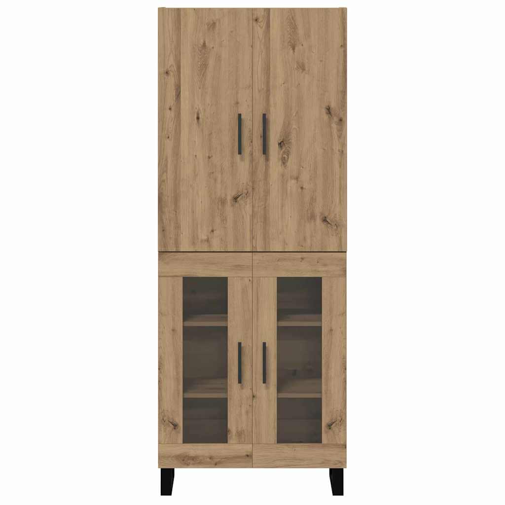 Vysoký Bufet 2 Ks Artisanový Dub 69,5 X 34 X 180 Cm