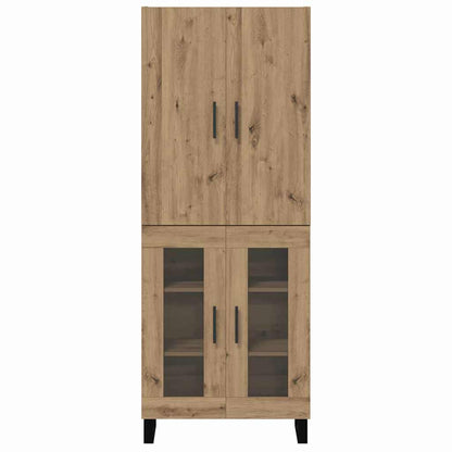 Vysoký Bufet 2 Ks Artisanový Dub 69,5 X 34 X 180 Cm