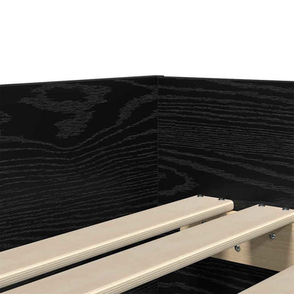 Rám Postele Černý Dub 100 X 200 Cm Masivní Borové Dřevo