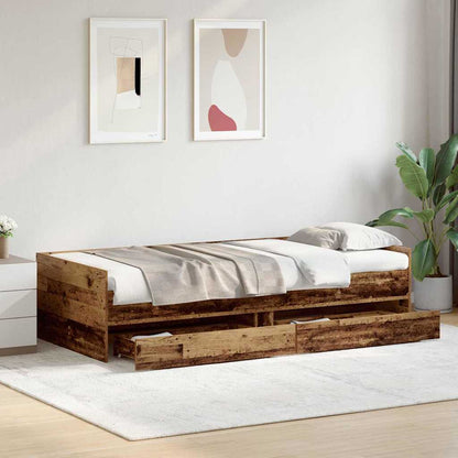 Rám Postele Staré Dřevo 90 X 190 Cm Masivní Borové Dřevo