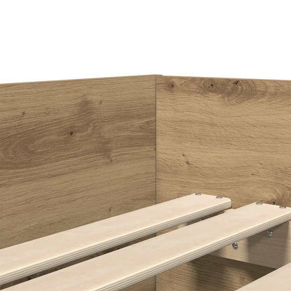 Rám Postele Artisanový Dub 90 X 190 Cm Masivní Borové Dřevo