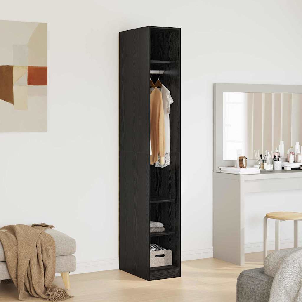 Šatní Skříň Černý Dub 50 X 30 X 200 Cm Kompozitní Dřevo