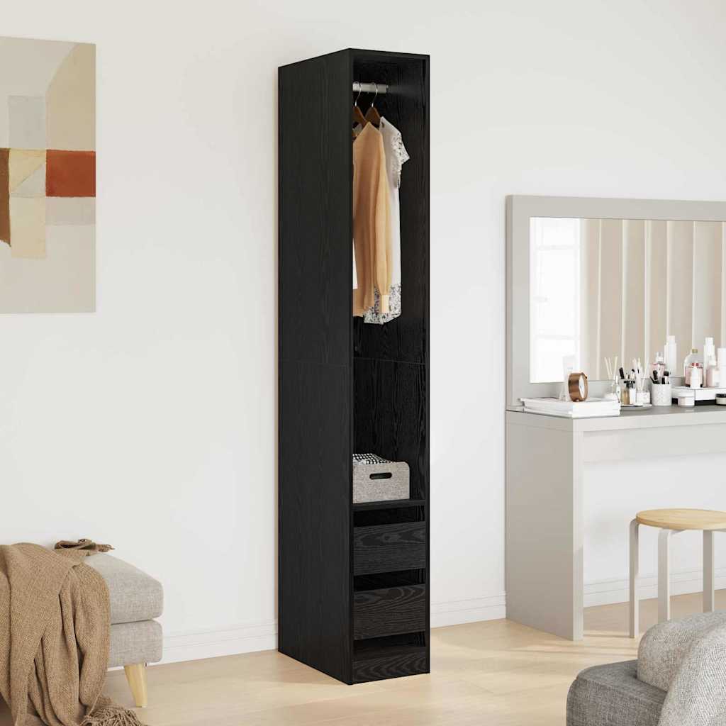Šatní Skříň Černý Dub 50 X 30 X 200 Cm Kompozitní Dřevo