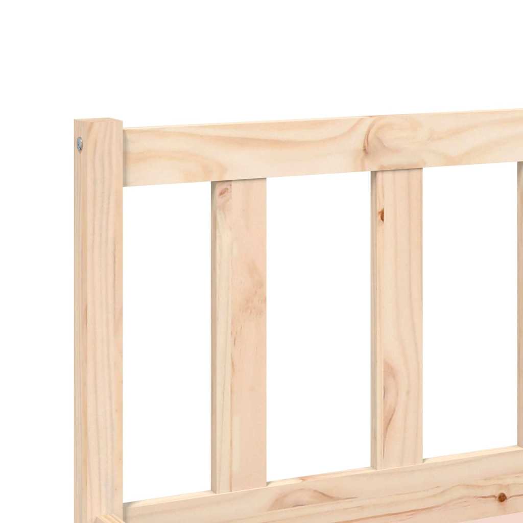 Rám Postele Přírodní 152 X 203 Cm Masivní Borovicové Dřevo