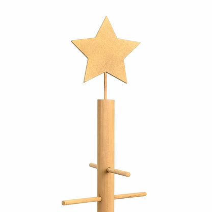 Dřevěný Vánoční Strom S Stojanem Hnědá 210 Cm Bambus