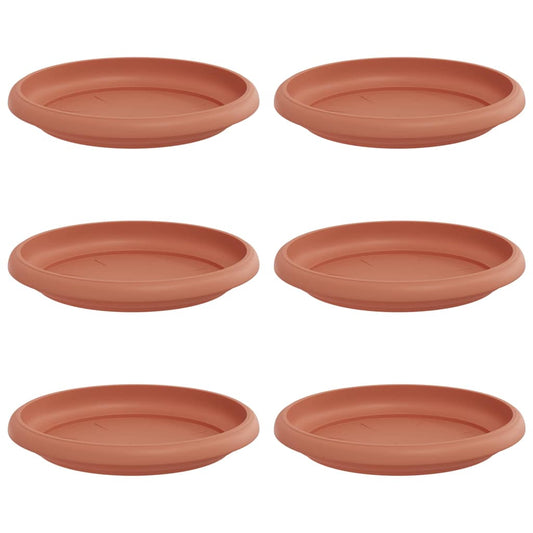 Kruhový Květinový Tácek 6 Ks Ø 14 X 2 Cm Plast