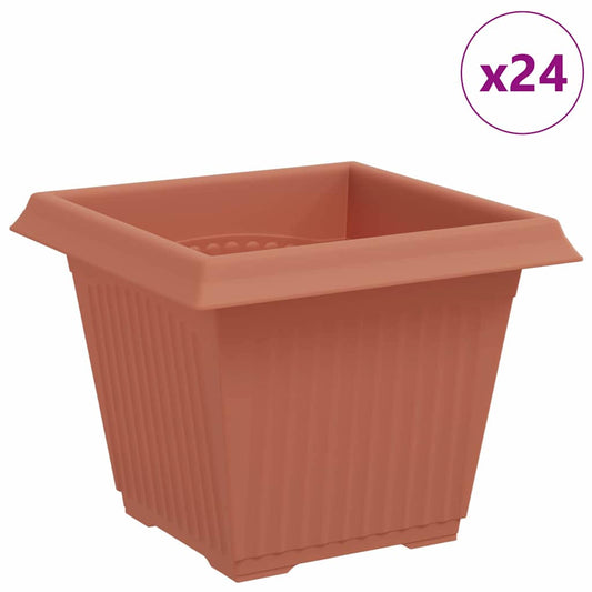 Čtvercový Květináč 24 Ks Plast