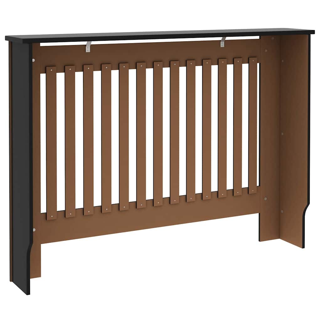 Kryt Radiátoru 2 Pcs Černá 112 X 19 X 81,5 Cm Kompozitní Dřevo