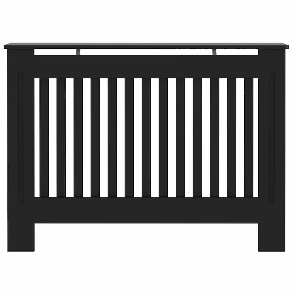 Kryt Radiátoru 2 Pcs Černá 112 X 19 X 81,5 Cm Kompozitní Dřevo
