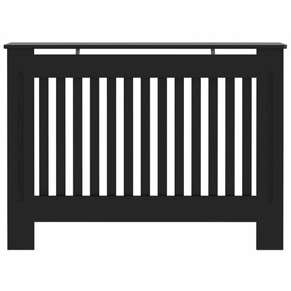 Kryt Radiátoru 2 Pcs Černá 112 X 19 X 81,5 Cm Kompozitní Dřevo