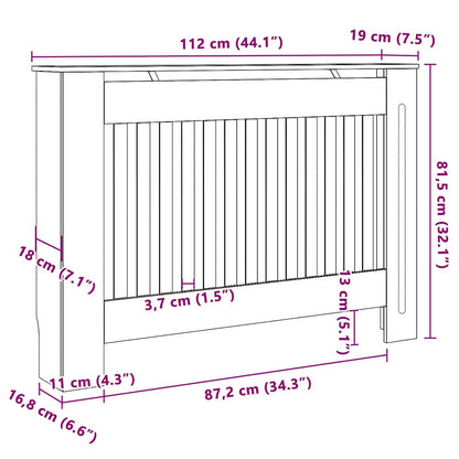 Kryt Radiátoru 2 Pcs Černá 112 X 19 X 81,5 Cm Kompozitní Dřevo
