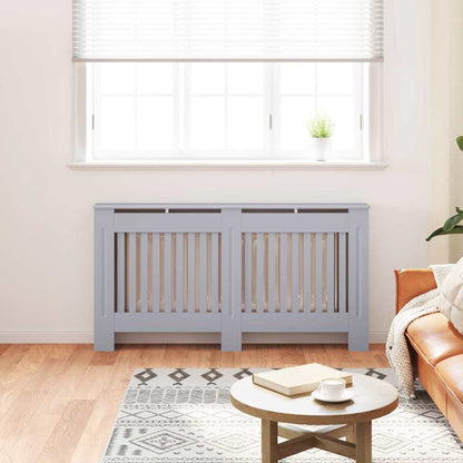 Kryt Radiátoru 2 Pcs Šedá 152 X 19 X 81,5 Cm Kompozitní Dřevo