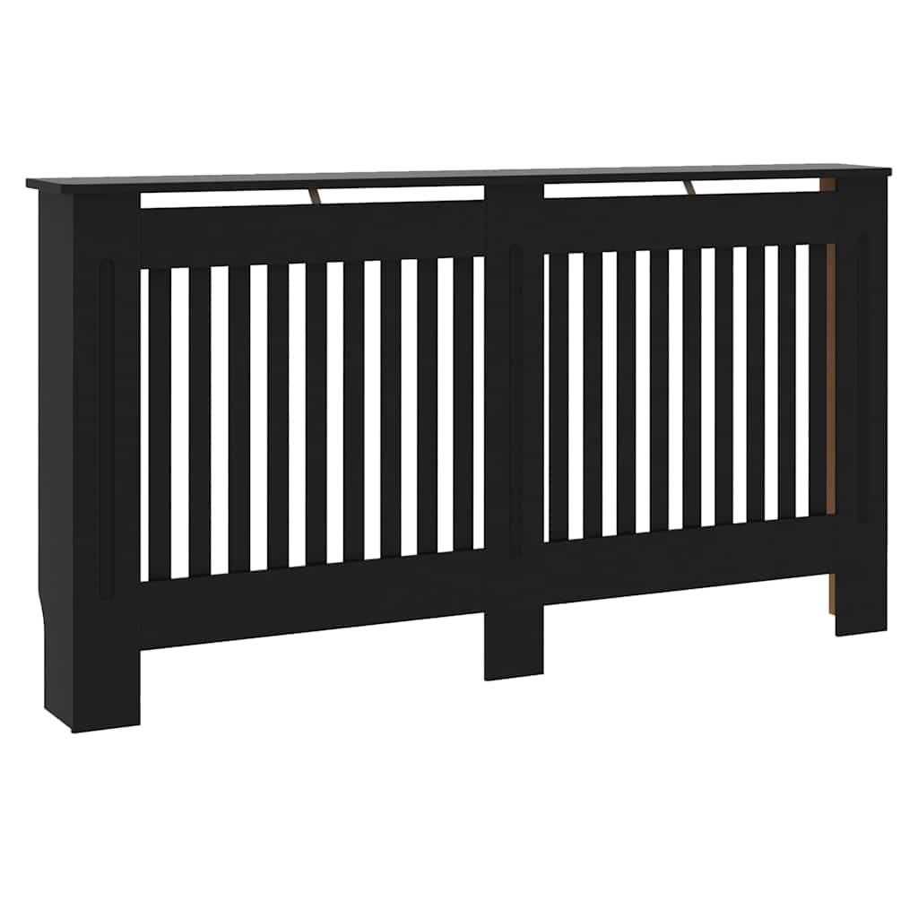 Kryt Radiátoru 2 Pcs Černá 152 X 19 X 81,5 Cm Kompozitní Dřevo