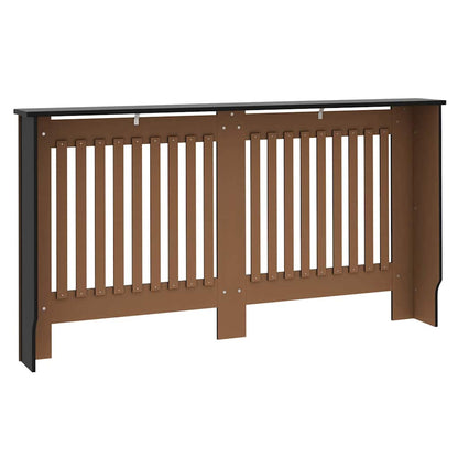 Kryt Radiátoru 2 Pcs Černá 152 X 19 X 81,5 Cm Kompozitní Dřevo