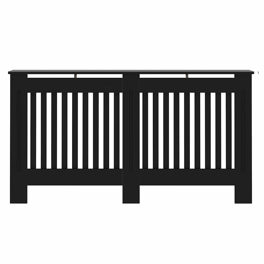Kryt Radiátoru 2 Pcs Černá 152 X 19 X 81,5 Cm Kompozitní Dřevo