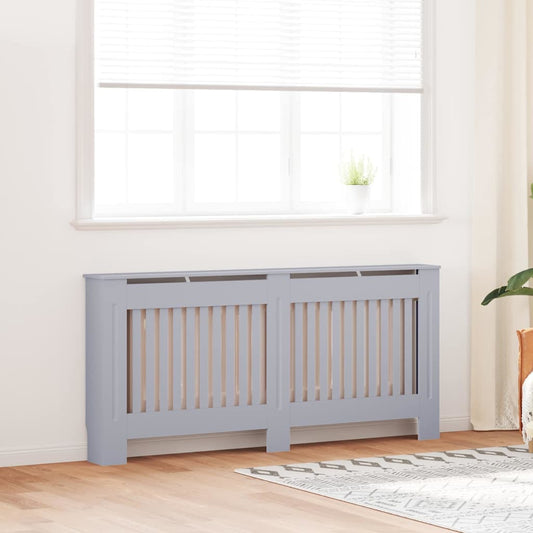 Kryt Radiátoru 2 Pcs Šedá 172 X 19 X 81,5 Cm Kompozitní Dřevo