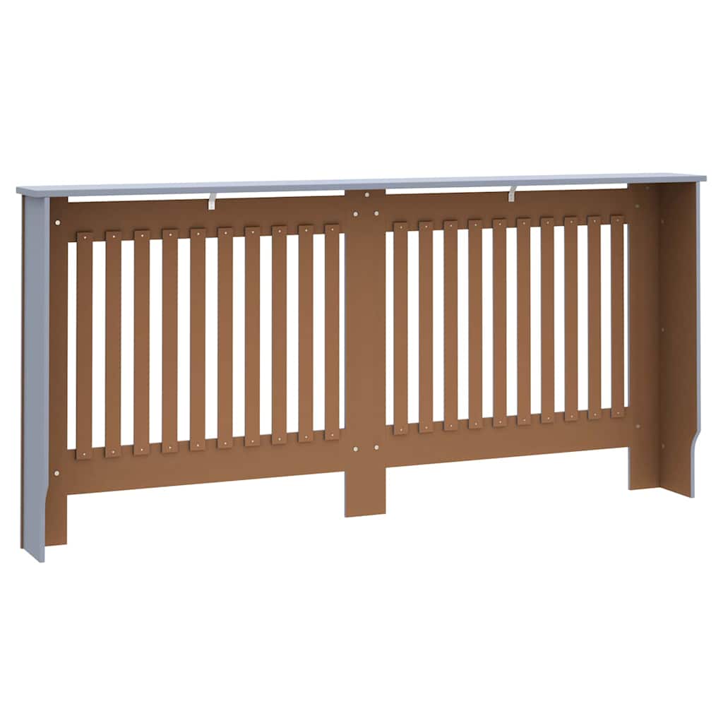 Kryt Radiátoru 2 Pcs Šedá 172 X 19 X 81,5 Cm Kompozitní Dřevo