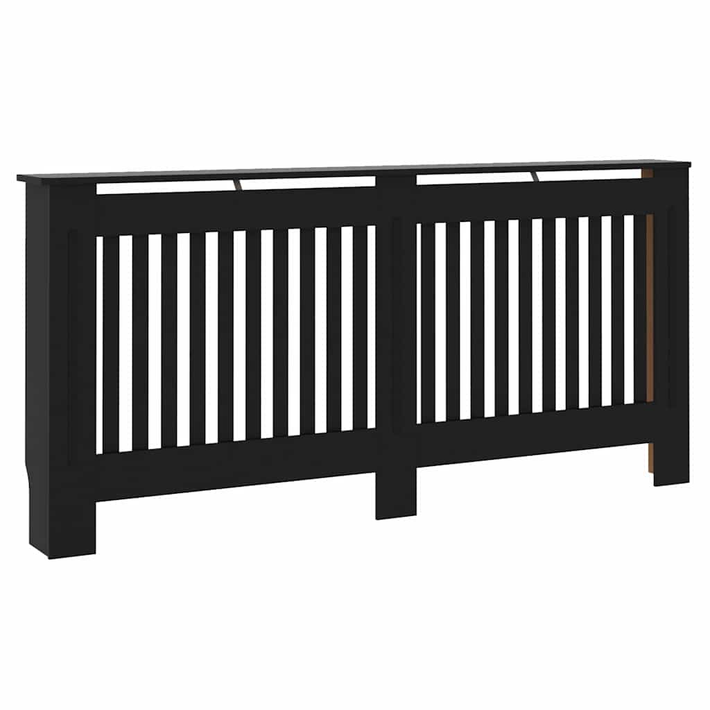 Kryt Radiátoru 2 Pcs Černá 172 X 19 X 81,5 Cm Kompozitní Dřevo