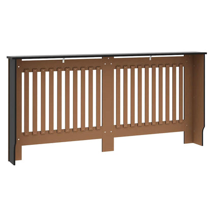 Kryt Radiátoru 2 Pcs Černá 172 X 19 X 81,5 Cm Kompozitní Dřevo