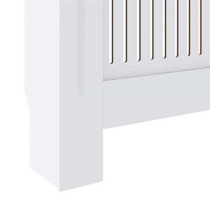 Kryt Radiátoru 2 Pcs Bílá 205 X 20,5 X 81,5 Cm Kompozitní Dřevo