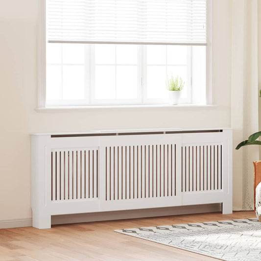 Kryt Radiátoru 2 Pcs Bílá 205 X 20,5 X 81,5 Cm Kompozitní Dřevo